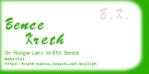bence kreth business card